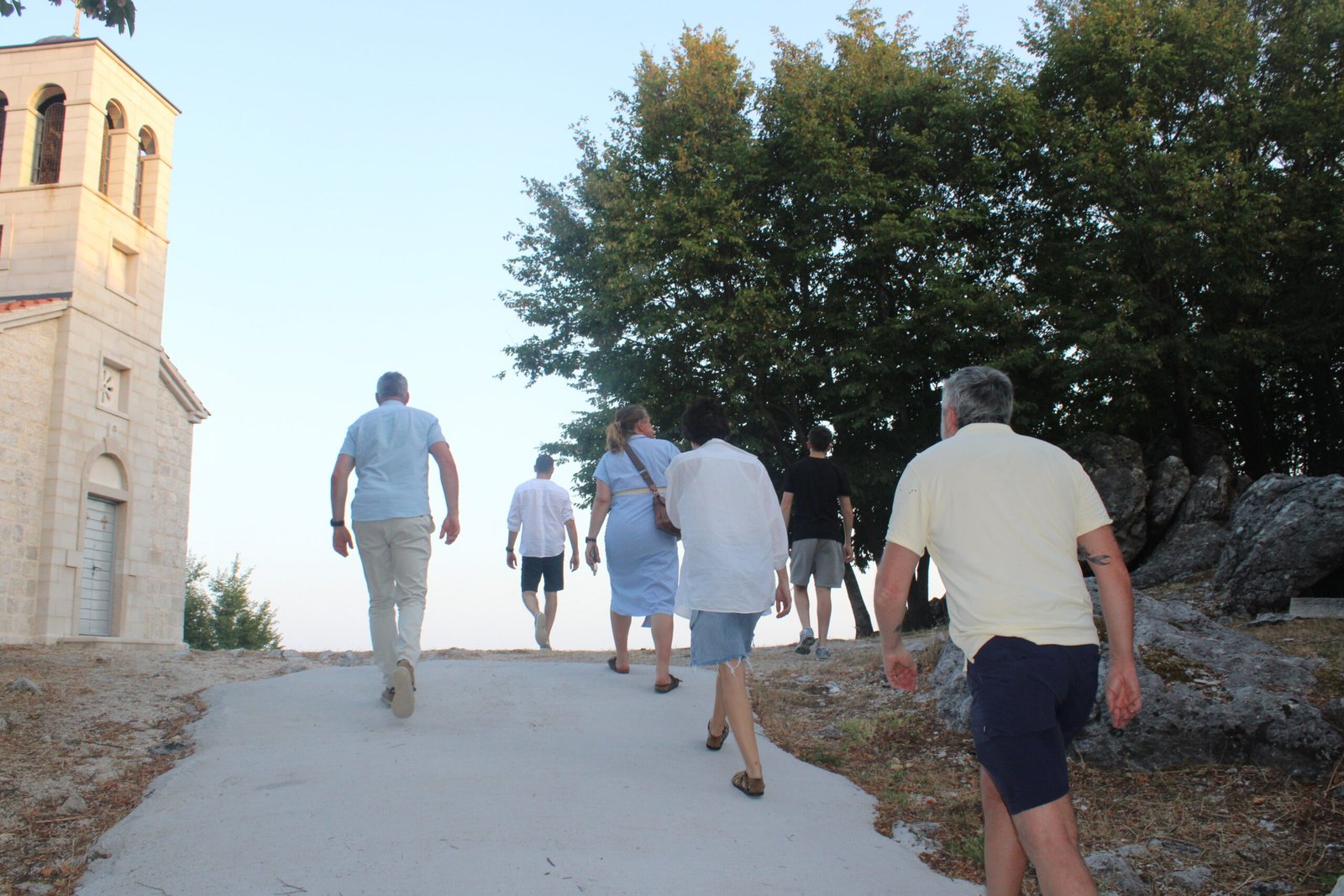 Guests walking to the scenic viewpoint above Herceg Novi